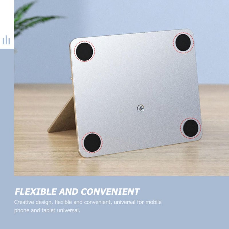 Adjustable Desktop Phone Bracket and Folding Tablet PC Holder for Home and Office Use, Aluminum Alloy Smart Phone Stand with Height Lift, Compact Desk Cellphone Support - Image 5