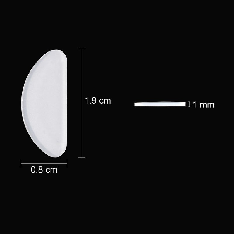 TOODOO TOODOO 10 Pairs Eyeglasses Nose Pads Glasses Adhesive Silicone Nose Pads Non-Slip Thin Nosepads for Glasses Eyeglasses Sunglasses (Transparent, 1 mm)  - Image 4