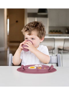 ezpz Baby Mini Fork And Spoon Set, Kids Cutlery Set With Case - 12M+ - Mauve  - Image 4