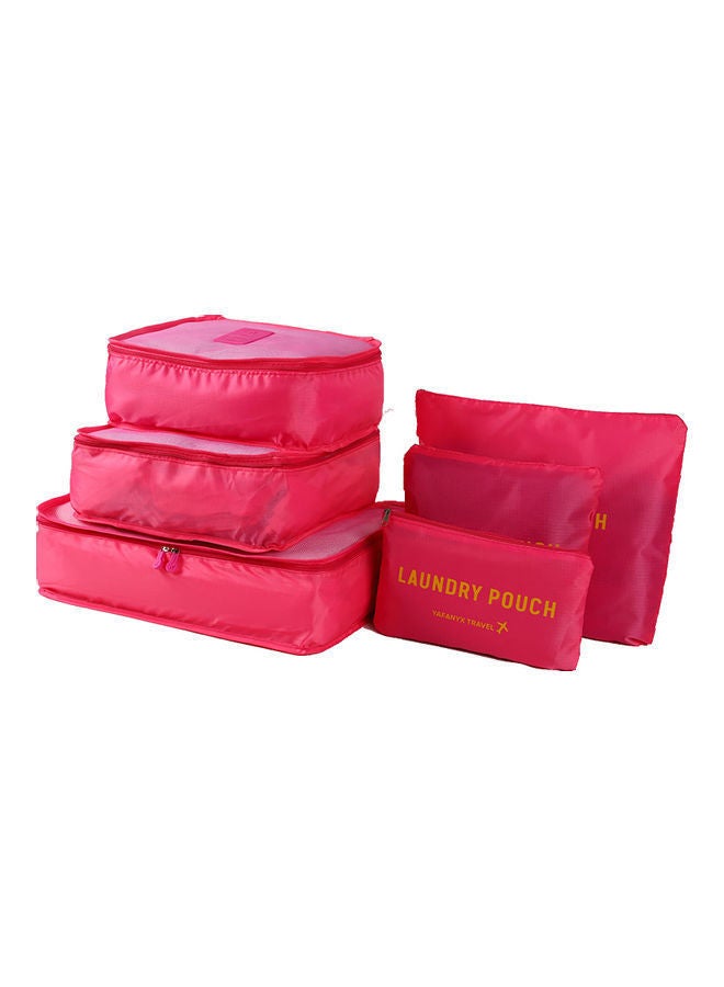 NIBEMINENT 6-Piece Packing Cubes Luggage Bags Red - Image 1