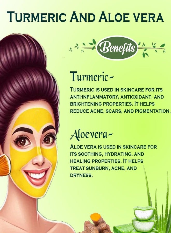 ORDERSHOCK Anti-Aging Skin Powder Turmeric And Aloe Vera Powder For Face Care And Skin Care Powder Pack Of - 02 - Image 4