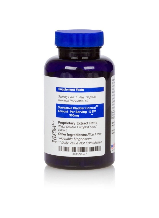 Blue Organix - Overactive Bladder Control Pills For Women And Men Frequent Urination Overactive Bladder Supplement For Nocturia Or Urinary Incontinence Natural And Soy Free - Image 1