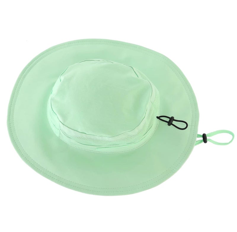 Connectyle Kids UPF 50+ UV Sun Hat Breathable Mesh Safari Hat Outdoor Fishing Hats M Mint Green - Image 2