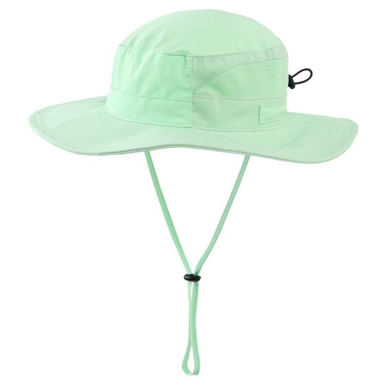 Connectyle Kids UPF 50+ UV Sun Hat Breathable Mesh Safari Hat Outdoor Fishing Hats M Mint Green - Image 1