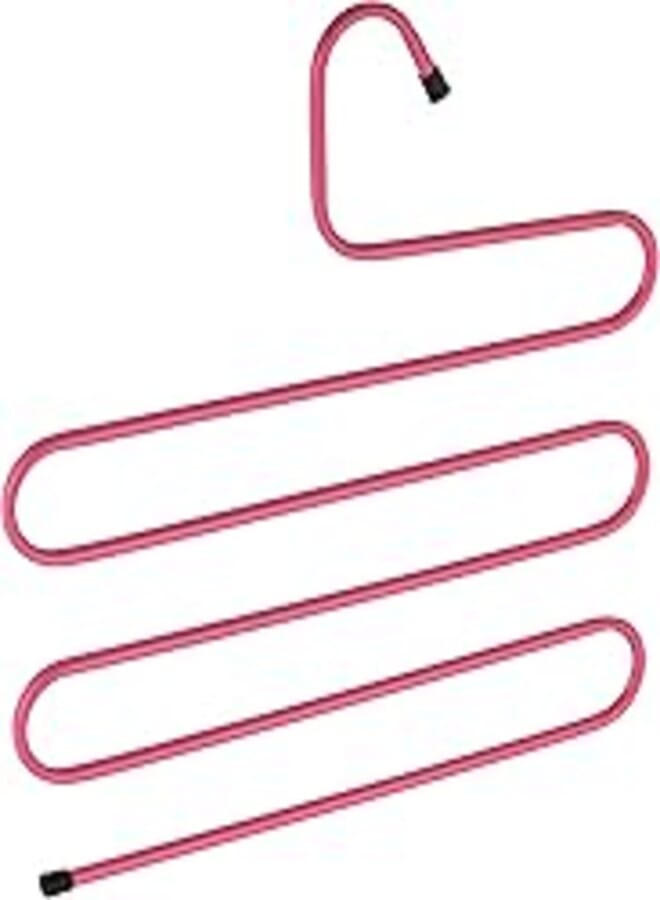 3 pcs Pants Hanger Multi-layer S-style Jeans Hanger Closet Organize Storage Stainless Steel Rack Space Saver for Tie Scarf Shock Jeans Towel Clothes 