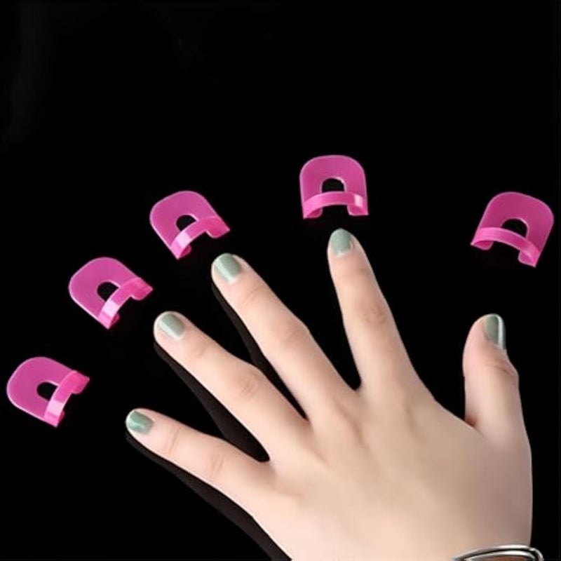 U Shape Nail Polish 10 Sizes Full Finger Cover Nail Polish Includes Spill Proof Stickers Perfect for Manicure Equipment and Nail Art Applications (20pcs) - Image 4