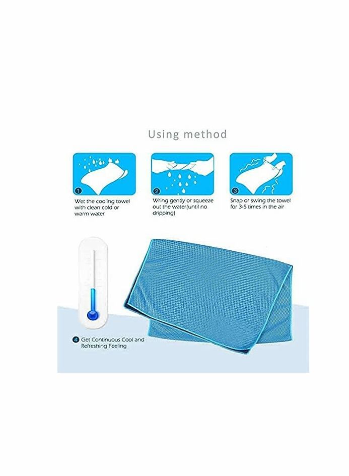 Cooling Towel 6 Packs (35×12) - Cold Workout Towels Cool Neck Warp Sweat Rags for Sports, Fitness, Gym, Yoga, Running, Travel, Camping (6 Colors) - Image 4