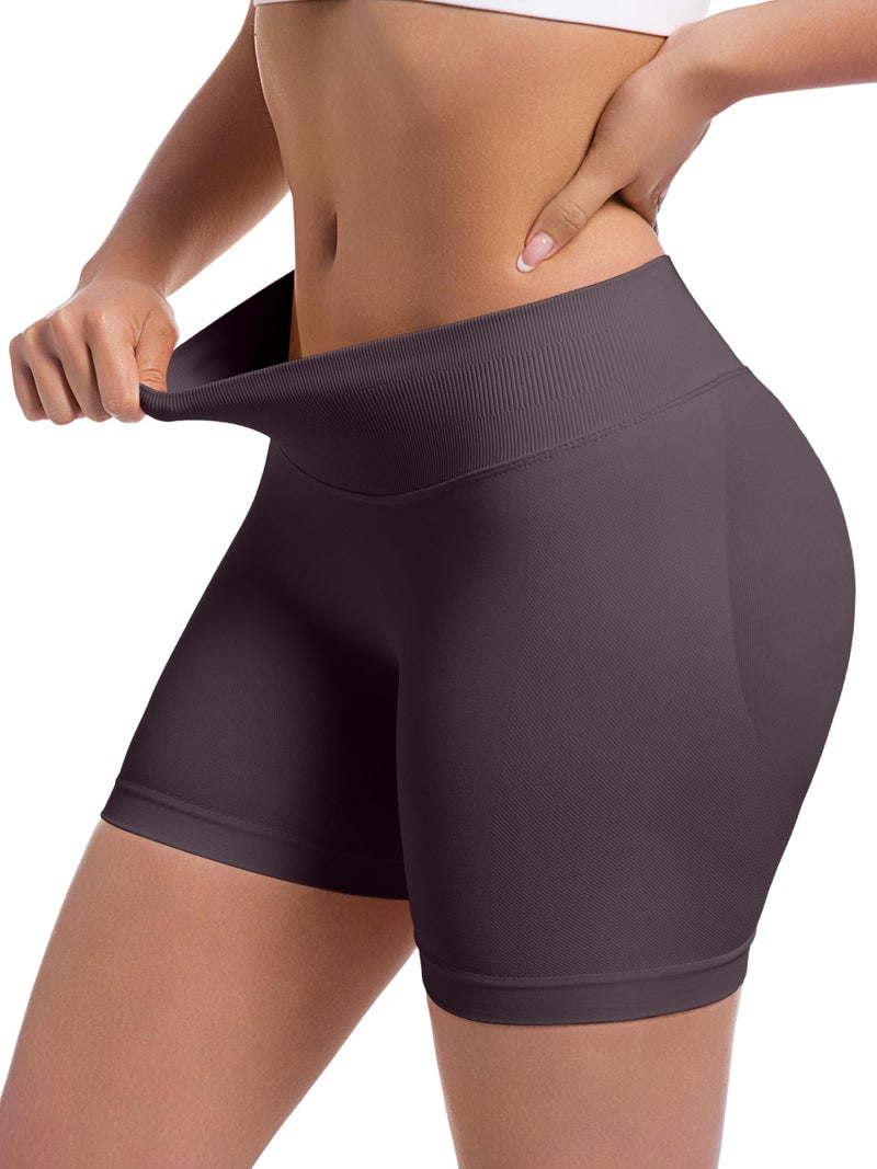 OVESPORT 3 Pack Seamless Women Workout Shorts Scrunch Butt Lifting Gym Booty Biker Shorts - Image 4