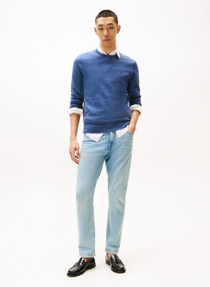 TOMMY HILFIGER Flag Embroidery Crew Neck Jumper - Image 4