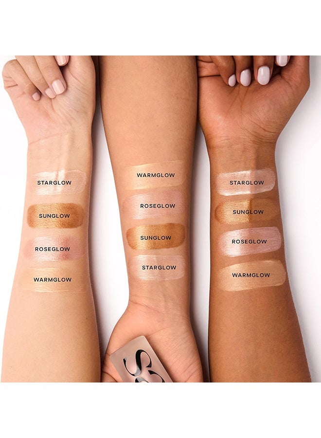 Saie Mini Glowy Super Gel Lightweight Illuminator  - Luminizer + Makeup Primer for Glowing Skin - Enriched with Vitamin C + Hydrating Squalane Oil - Wear Alone or Under Makeup - Starglow 15ml - Image 3