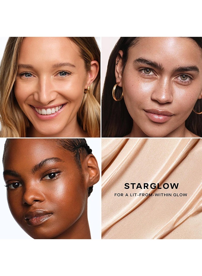 Saie Mini Glowy Super Gel Lightweight Illuminator  - Luminizer + Makeup Primer for Glowing Skin - Enriched with Vitamin C + Hydrating Squalane Oil - Wear Alone or Under Makeup - Starglow 15ml - Image 4