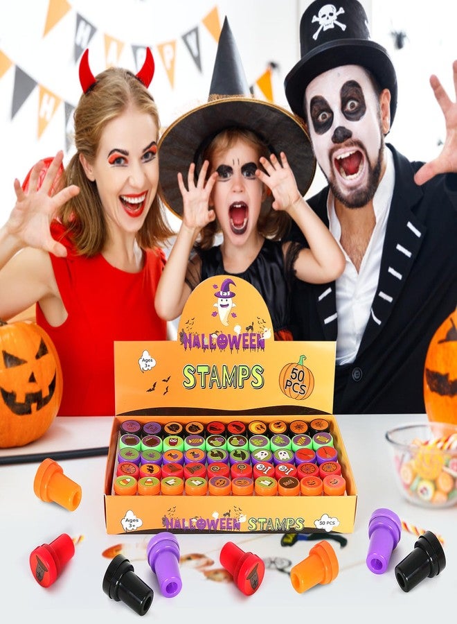 Childom Halloween Stamps for Kids, 50 Pcs Halloween Decorations Stamps Goodie Bag Fillers, Halloween Toys Bulk for Treat Bags Party Favors for Kids, Halloween Party Favors for Goody Bag, Children, Candy Bag - Image 4