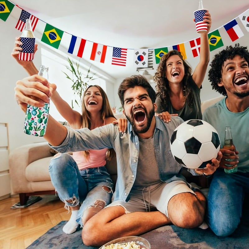 SODANEED 48 Countries World Flag String Flags for World Cup Decorations, Double Sided Fabric Nations String Banner for Olympic Soccer Bar Club Garden Street Sports 2026 Party Decor 1 Pack - Image 3