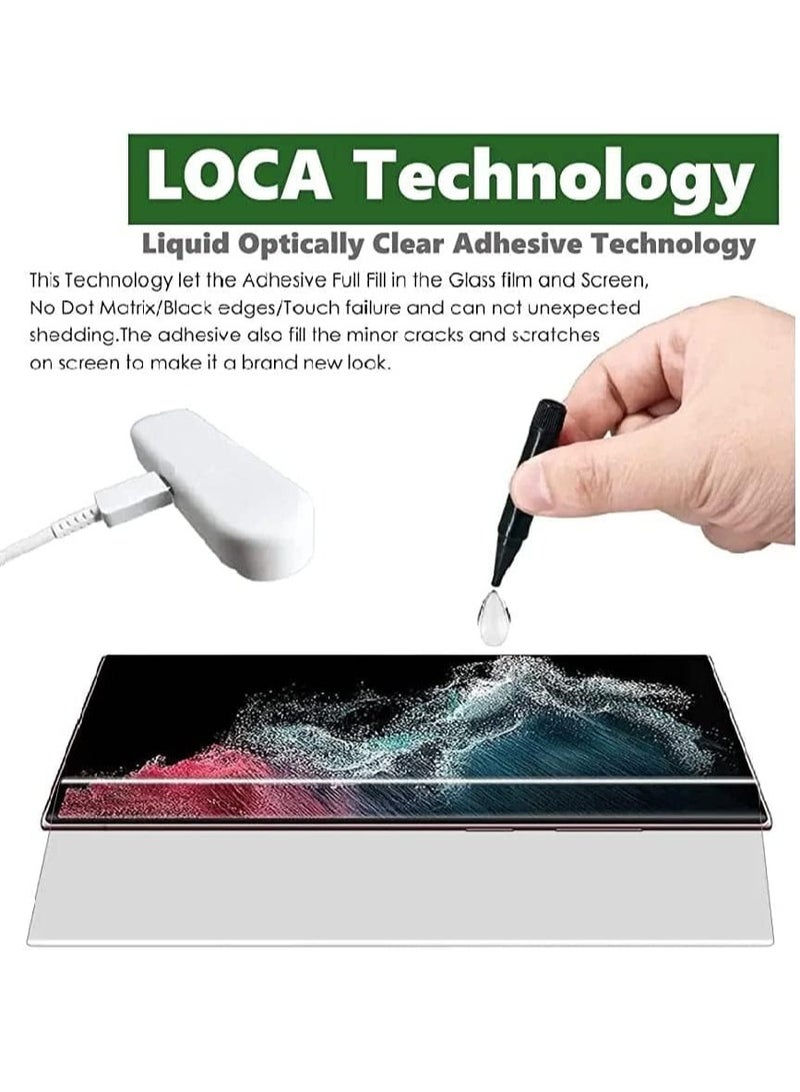 MIGOFAST Screen Protector for S22 Ultra UV Tempered Glass, Film HD Screen Saver, 9H Hardness, Bubble-free Screen Replacement Protector Film - Image 2