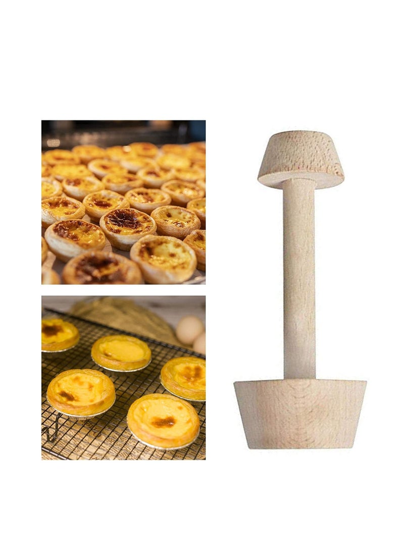 Big Kitchen Craft Wooden Egg Tart Mold with Guangtongese Dessert Tamper - Image 1