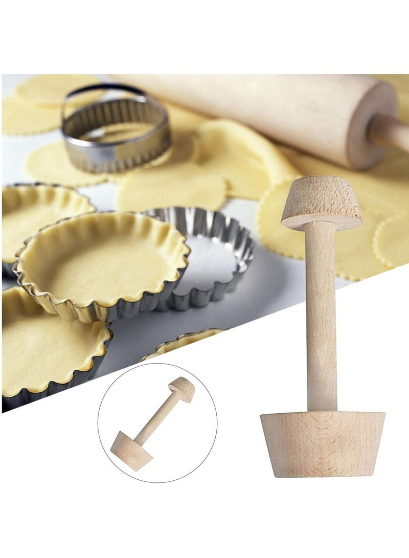 Big Kitchen Craft Wooden Egg Tart Mold with Guangtongese Dessert Tamper - Image 2