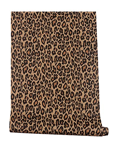 GLOW4U Self Adhesive Thick Vinyl Decorative Leopard Shelf Liner Contact Paper for Cabinets Dresser Drawer Furniture Walls 15.7X117 Inches Multicolor - Image 3