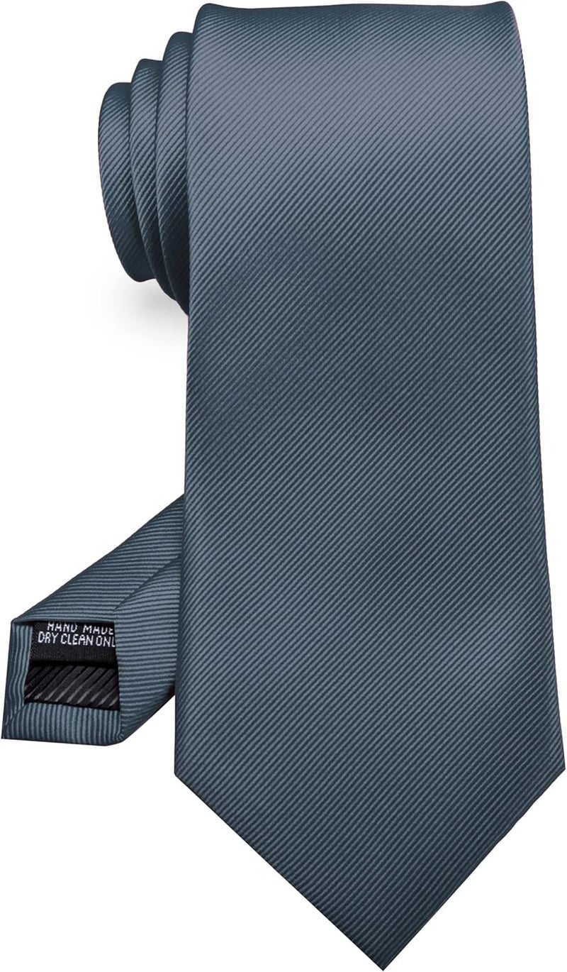 RBOCOTT Solid Color Tie Formal Necktie for Men - Image 1