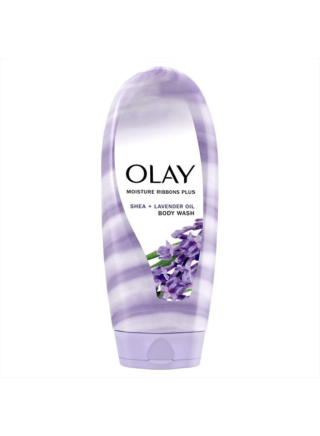 Olay غسول الجسم ريبونز مرطب مع زبدة الشيا وزيت اللافندر، 18 أونصة - Image 1