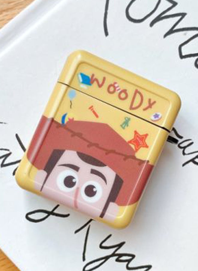Alyashmac Woody Printed Case Cover With Carabiner For Apple AirPods 1/2 Yellow/Brown/Red - Image 5