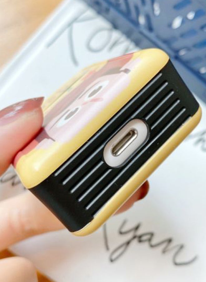 Alyashmac Woody Printed Case Cover With Carabiner For Apple AirPods 1/2 Yellow/Brown/Red - Image 3