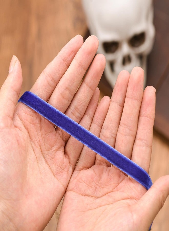 RareLove Blue Choker Necklace Tiny Velvet Choker Necklace for Women Witch Vampire Costume Accessories Gothic Jewelry - Image 5