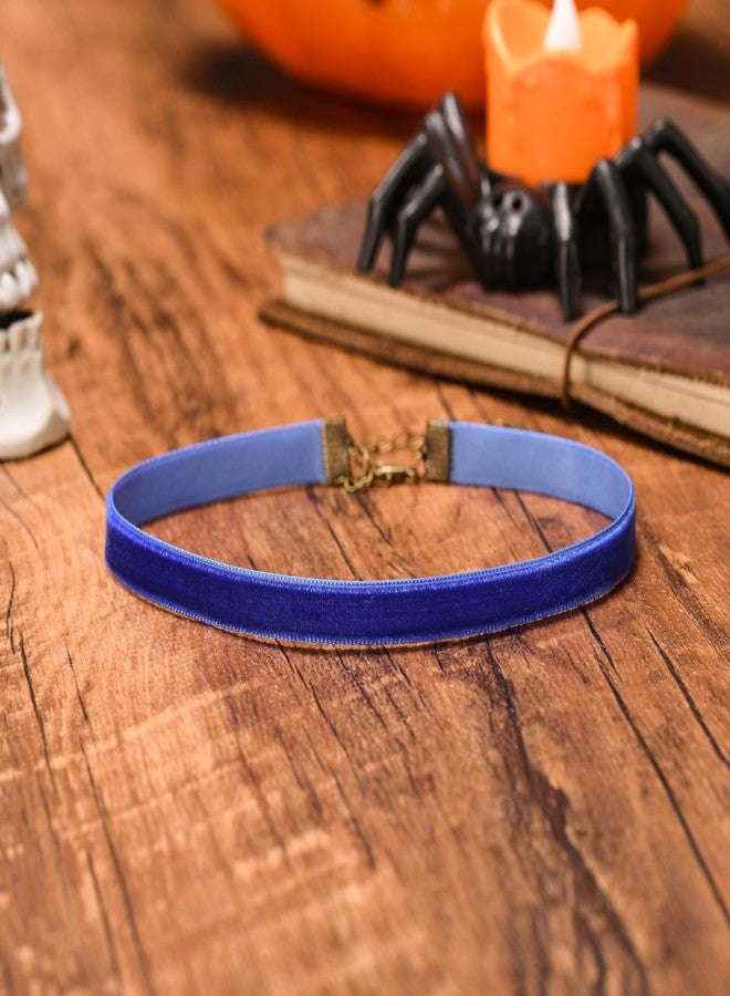 RareLove Blue Choker Necklace Tiny Velvet Choker Necklace for Women Witch Vampire Costume Accessories Gothic Jewelry - Image 3