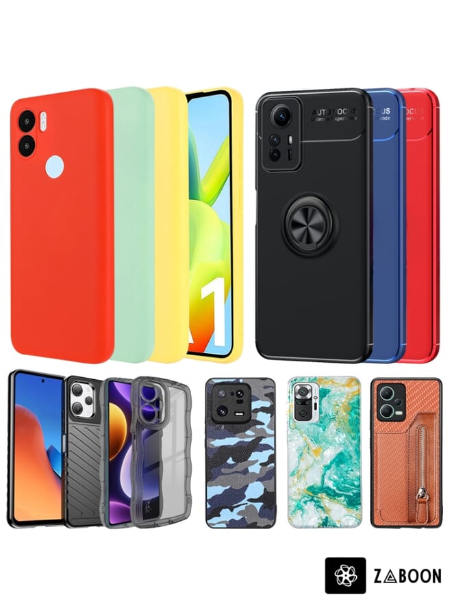 Zaboon 100-عبوة شراء بالجملة غلاف واقي لهواتف علامة شاومي، حالات تصفية بأسعار منخفضة للغاية، نمط ولون يتطابقان عشوائيًا - Image 1