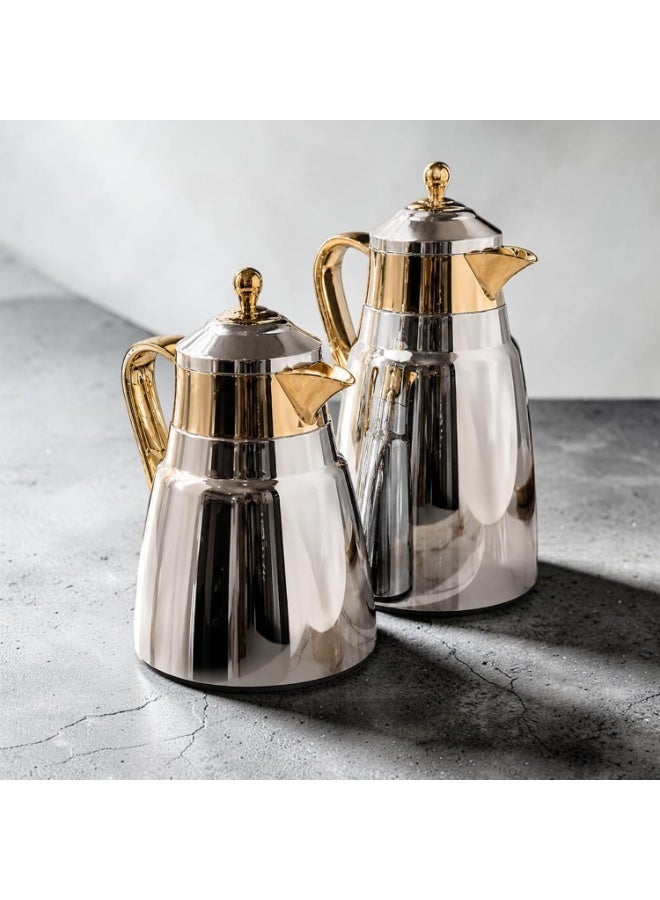 REFAN Premium Stainless Steel Tea and Coffee Vacuum Flask Set of 2, 1 Liter & 0.5 Liter, Keep Heat 12 Hours and Cold 24 Hours, High Quality Thermal Bottle and Elegant Design for Hospitality - Image 4