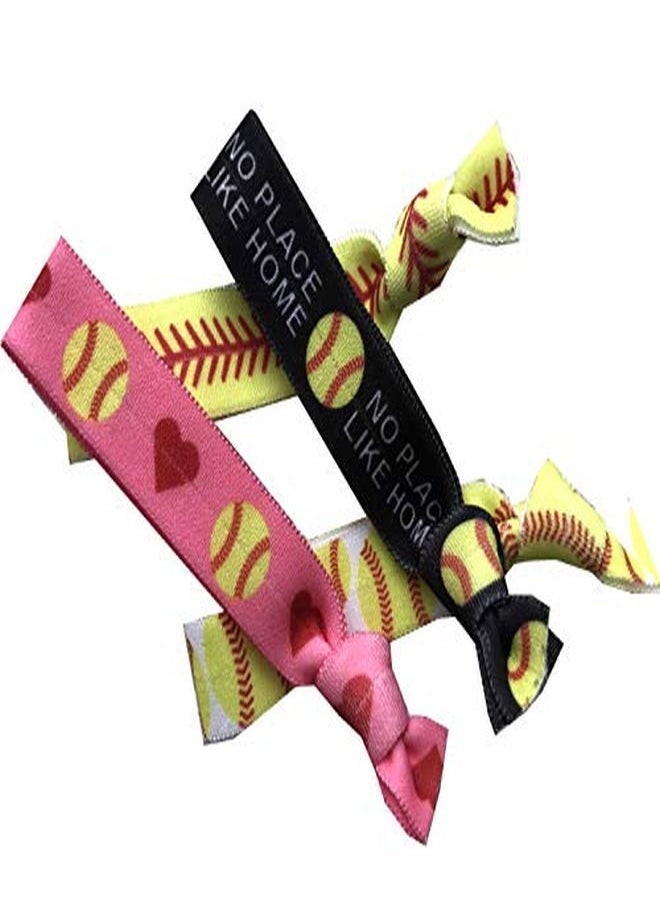 Sportigift 8 Piece Softball Gift Hair Elastic Set Gifts And Accessories For Players, Women, Girls, Coaches, Teams, High School Softball Teams, Women'S Leagues Made In The Usa  - Image 2