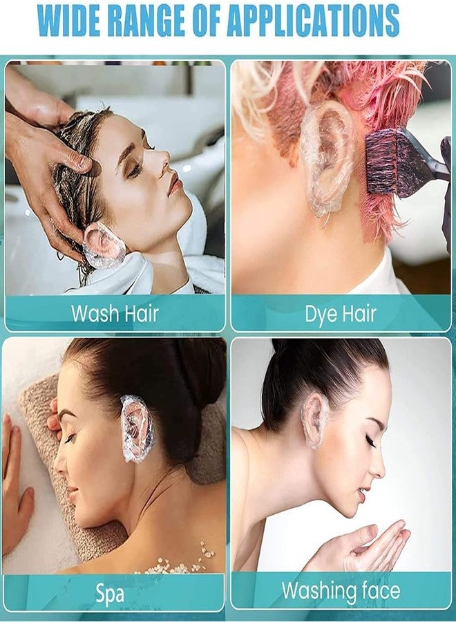 Adbeni Premium Disposable Waterproof Ear Caps 100 Pcs + Shower Caps 50 Pcs Combo | Soft Comfortable Elastic Fit for Women, Men & Kids | For Bath, Hair Dye, Coloring, Salon, Spa | Hygienic - Image 4