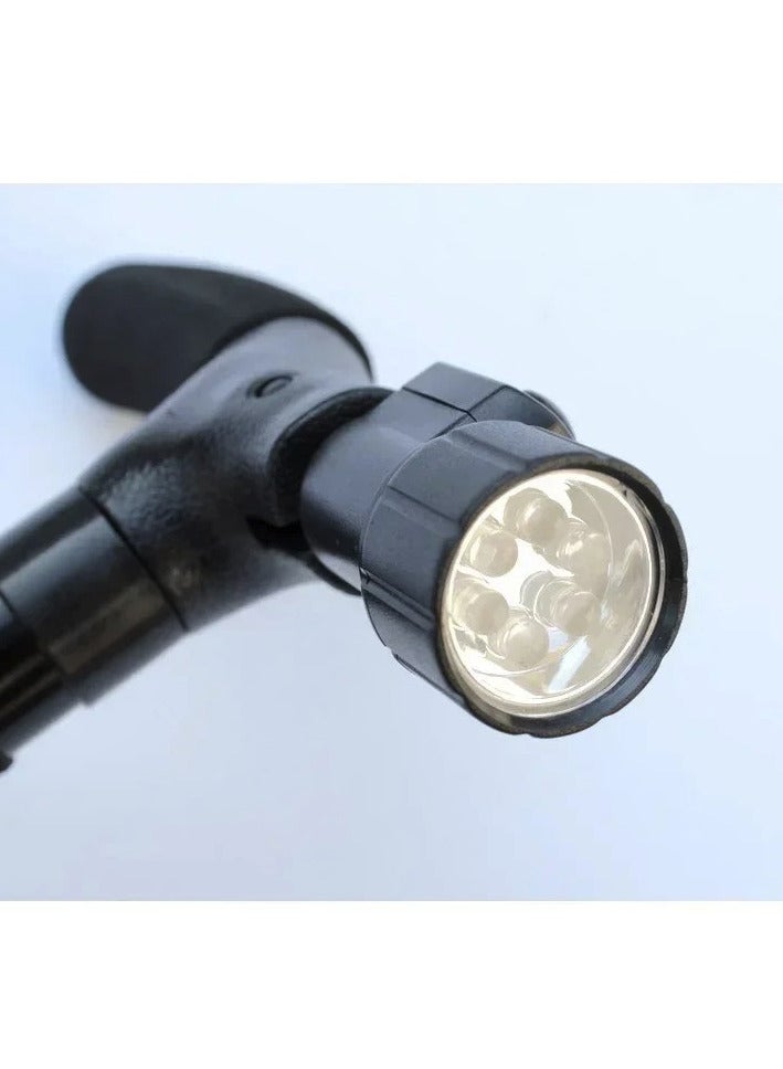 Yuwell Canes Foldable And Retractable Walking Stick For Unisex Bionics Wear Resistant Non-Slip Pad Elderly Crutch Body Mechanics, Principles Cane Ultimate Magic Cane With LED Light Black - Image 5