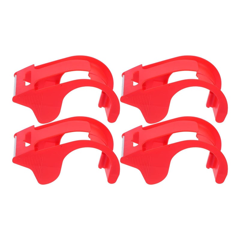 4 Pcs Handheld Tape Dispenser Plastic Tape Cutter Transparent For Sealing Storage Warehouse Home Office Tasks - Image 2