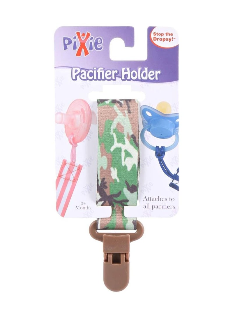 Pixie Pem13 Army Print Pacifier Holder, Multi Color - Image 1