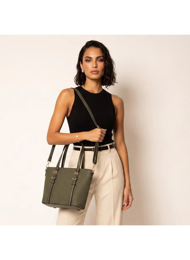 Sasha Sasha Textured Tote Bag with Double Handles