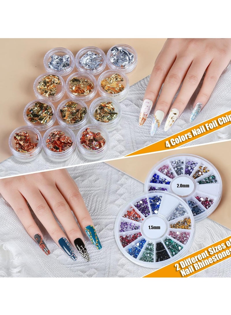 Mh 20pcs Nail Art Brushes with Nail Art Tools Kit Beginner for Nail Art Design Tools, 3D Nail Rhinestones, Nail Sequins, Nail Foils, Nail Line Strips, Nail Art Dotting Tools - Image 3