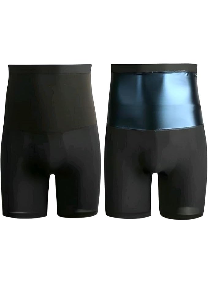 Men’s Sauna Sweat Shorts – High Waist Compression Yoga Pants for Weight Loss, Tummy Control & Workout Training S/M-SIZE - Image 2