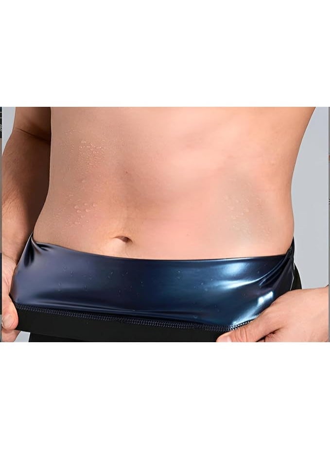 Men’s Sauna Sweat Shorts – High Waist Compression Yoga Pants for Weight Loss, Tummy Control & Workout Training S/M-SIZE - Image 5