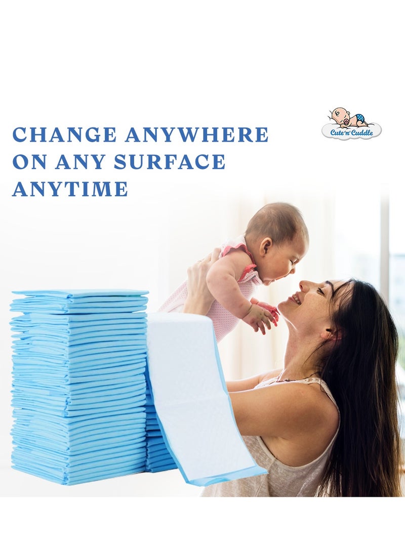 Cute 'n' Cuddle Pack Of 120 Disposable Changing pads For Baby, 60 CM X 45 CM - Image 2