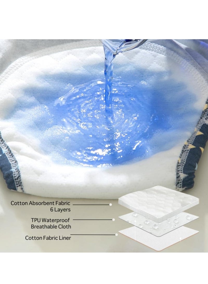 أنمي 7 قطعة الطفل قعادة التدريب السراويل للفتيات والفتيان ، تنفس 6-طبقة القطن التدريب الملابس الداخلية ، ماصة التعلم السراويل (الفتيان ، حجم 110) - Image 2