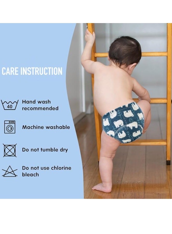 أنمي 7 قطعة الطفل قعادة التدريب السراويل للفتيات والفتيان ، تنفس 6-طبقة القطن التدريب الملابس الداخلية ، ماصة التعلم السراويل (الفتيان ، حجم 110) - Image 5