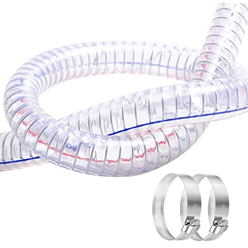 QuQuyi 1" ID x 1-1/4" OD, 10FT length Steel Wire Hose PVC Vacuum Tubing Drain Hose Vinyl Suction Tubing Flexible Tube Heavy Duty High - Pressure UV Chemical Resistant Vinyl Hose Line - Image 1