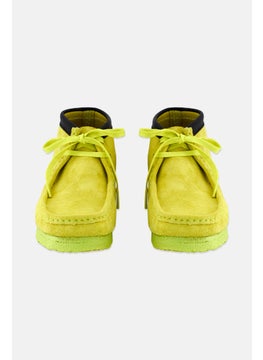 clarks Men Standard Wallabee Ankle Boots, Lime Yellow  - Image 1