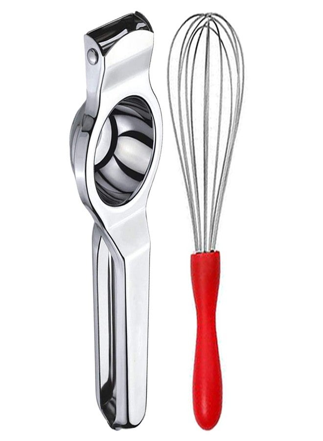 JISUN Stainless Steel Lemon Squeezer/Hand Juicer & Egg Whisk/Egg Beater for Kitchen Tool Set - Image 1