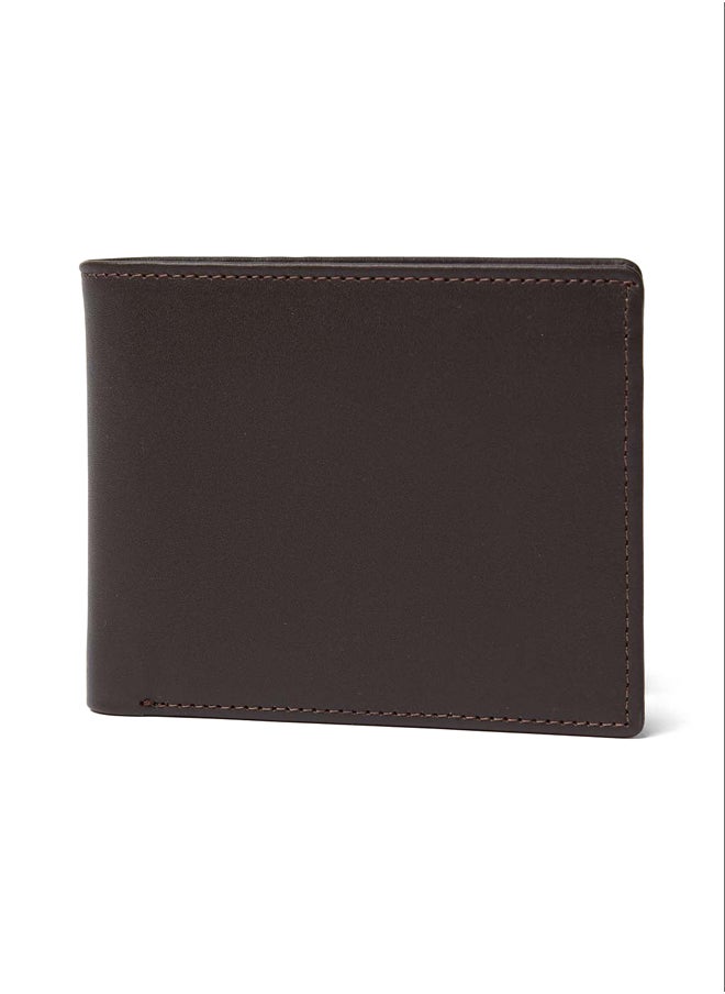 Premoda - Fashionable Logo Embellished Genuine Leather Bi-Fold Wallet - Image 1