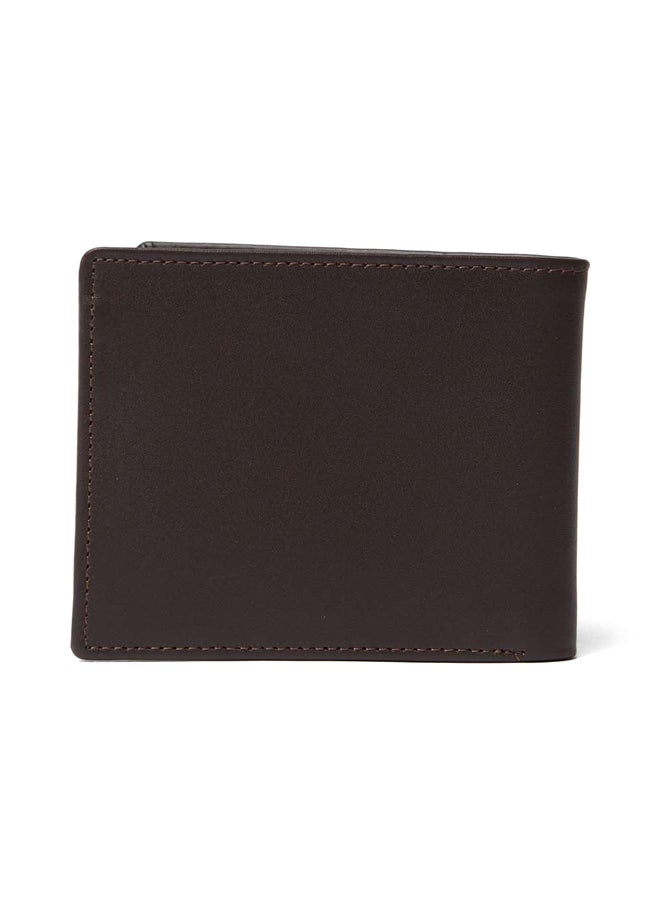 Premoda - Fashionable Logo Embellished Genuine Leather Bi-Fold Wallet - Image 1