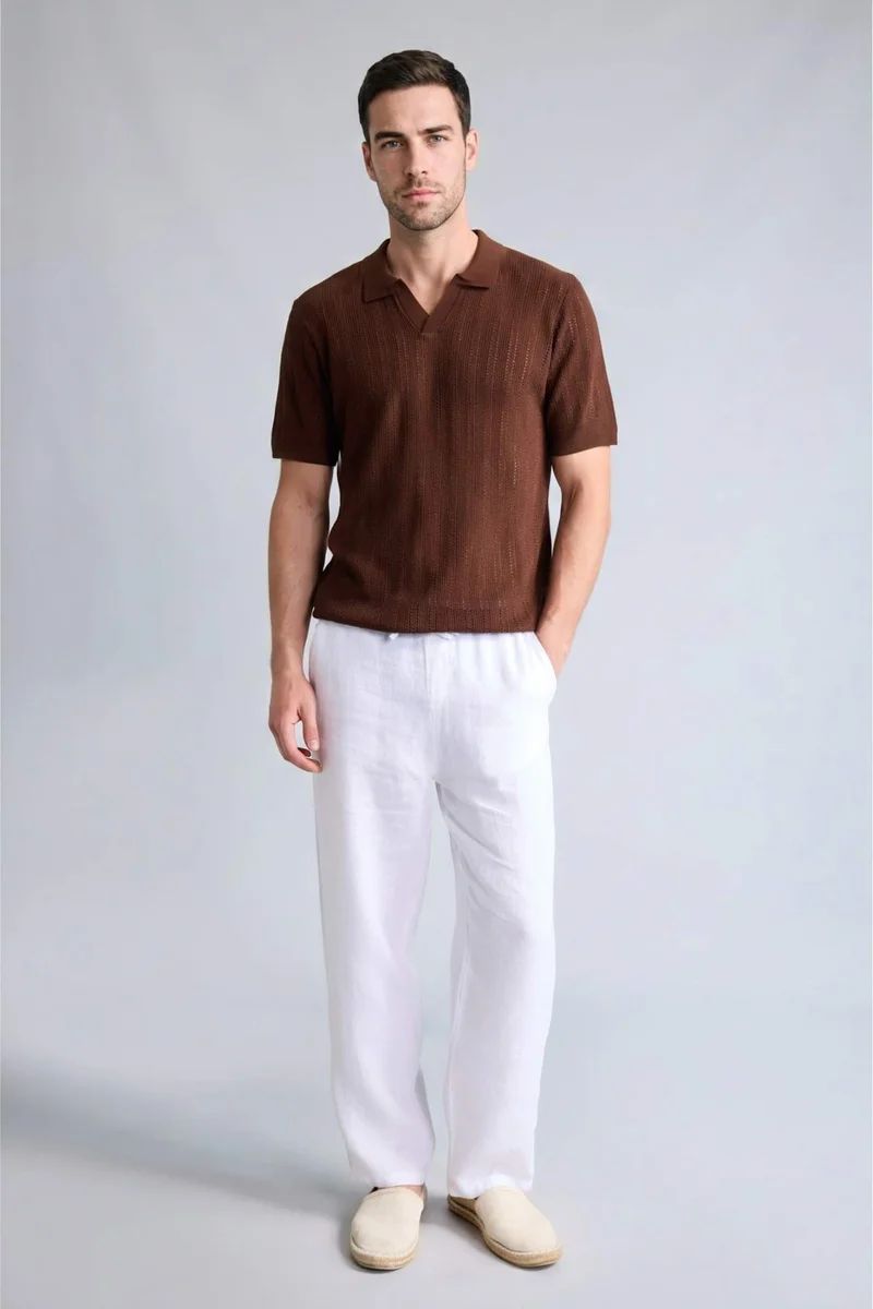 DeFacto Standard Fit Resort Neck Short Sleeve Polo T-Shirt