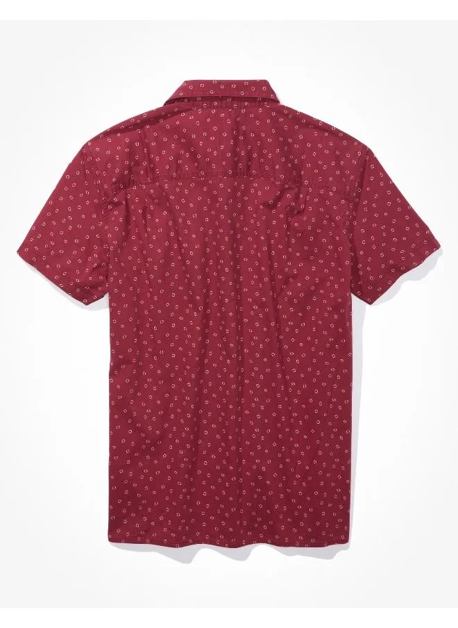 امريكان ايجل AE Printed Button-Up Resort Shirt