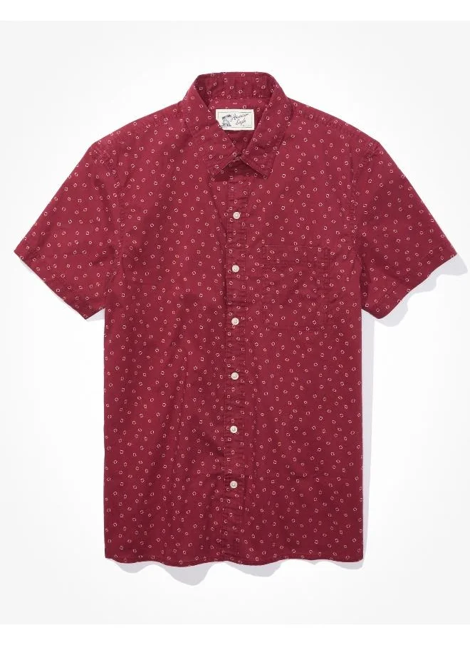امريكان ايجل AE Printed Button-Up Resort Shirt