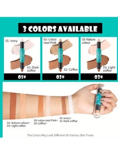 QIC 2 in1 Contouring Stick Highlighting Contour Highlighter Makeup Stick Double ended Eye Concealer Stick Facial Highlighter Makeup Mineral Contour Concealer Smooth Cream Bronzer Stick Shading Stick 02  - Image 4